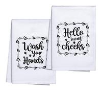 Tatuo 2 Pieces Decorative Bathroom Hand Towels with Funny Sayings