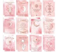 Tatuo 24 Pcs Positive Affirmation Notebooks Inspirational Notebook Small Motivational Encouragement Notepads Daily Affirmations Journal for Women Men Adult Party Favor Coworker Gifts(Pink Star)