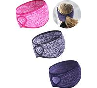 Tatuo 3 Pcs Fleece Ponytail Ear Warmers Headband Winter Running Headband Ear Muffs Covers for Women Adult Outdoor Sports and Fitness Running Cycling Ski Cold Weather(Grey, Navy, Rose Red)