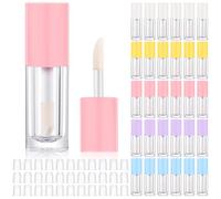 Tatuo 30 Pcs Empty Lip Gloss Tubes Bulk 6ml Lip Refillable Gloss Containers Cosmetic Bottles with Rubber Stoppers for Lipstick Eyelash Growth Liquid DIY Makeup Kit (Colorful)