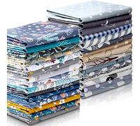Tatuo 30 Pieces 10 x 10 Inches Cotton Fabric Bundle Squares Patchwork Floral Fabric Sewing Quilting Bundles Assorted Pattern Cloth for DIY Scrapbook Craft Making