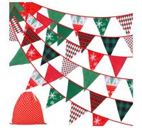 Tatuo 40 Feet Graduation Pennant Banner Triangle Flag Bunting Garland Red Green Hanging Fabric Pennants for Graduation Birthday Party Decoration Supplies