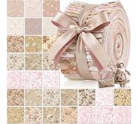Tatuo 60 Pcs Jelly Fabric for Quilting 100% Cotton Roll Quilting Fabric 2.56 x 40 Inch Precut Strips for Sewing Assorted Floral Prints(Lovely)