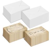 Tatuo 60 Sets Gift Certificates for Business Blank Gift Certificate Cards with 60 Pcs Envelopes for Beauty Salon Restaurant Spa Client Birthday Wedding Voucher Work, 3.5 x 5.5''(Brown)