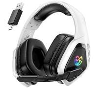 Tatybo Wireless Gaming Headset for PC Ps5 Ps4, 2.4GHz USB & Type-C & Bluetooth Gaming Headphones with Mic, 40H Battery Comfortable Ps5 Headsets for Switch Laptop Mobile Mac