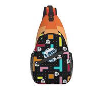 Tauart Star Gaming Sling Bag for Men Women Shoulder Backpack Cross Body Chest Backpack Camping Backpack Work Backpack, Starwars-pacman Gaming Block, One Size, Daypack Backpacks