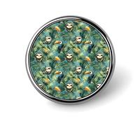 Taucan And Sloth Print Enamel Pins for Backpack - Cute Jacket Coat Hat Bags Badge Pins, Funny Unique Novelty Button Pin Women Men Fashion Jewelry Accessories