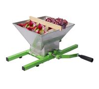 TAUIANE 7L Fruit and Apple Crusher, Fruit Press and Crusher, Manual Fruit Crusher, Stainless Steel Blades, Easy To Assemble and Cleaning, Apple Press for Cider and Wine Pressing,Green 7L,Apples