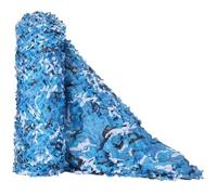 TAUIANE Camouflage Net, Sunshade Fence Nets, Lightweight, Bulk Roll, for Hunting, Shooting, Military Theme Party Decoration, Car Cover, Ground Blind,Blue,7x18m