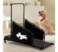 TAUIANE Dog Treadmill for Medium Small Dogs, with Move Wheels, Digital Display Screen and Remote Control, for Pet Fitness, Capacity 100KG, Pet Sports Fitness Equipment,Black