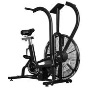 TAUIANE Fan Bike, Exercise Bike, Cardio Bike, Stationary Bike, Commercial Gym Equipment, for Full-Body Workout, Wind Resistance, Cardio Conditioning, HIIT,Black