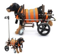TAUIANE Four-Wheeled Dog Wheelchair for Disabled Dogs, Adjustable Pet Wheelchair, Helping Paralyzed Pets Walk, Dog Front and Rear Leg Rehabilitation, for 4-9kg Disabled Dogs,Brown