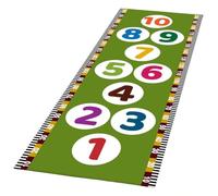 TAUIANE Hop and Count Hopscotch Rug, Kids Floor Play Area Rug, Children Numbers Learning Non-Slip Rug, Home Decor, for Daycare Centers, Preschools, Playrooms,002,80 * 200cm
