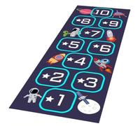 TAUIANE Hop and Count Hopscotch Rug, Kids Floor Play Area Rug, Children Numbers Learning Non-Slip Rug, Home Decor, for Daycare Centers, Preschools, Playrooms,001,80 * 200cm