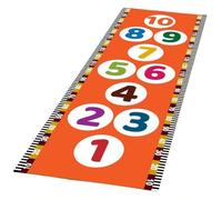 TAUIANE Hop and Count Hopscotch Rug, Kids Floor Play Area Rug, Children Numbers Learning Non-Slip Rug, Home Decor, for Daycare Centers, Preschools, Playrooms,003,70 * 200cm
