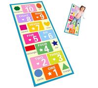 TAUIANE Hopscotch Kids Rug for Playroom, Colorful Educational Classroom Rugs, Children Numbers Learning Carpet, Non-Slip and Durable, Easy to Clean Carry, Home Decor,007,80 * 200cm