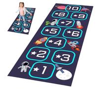 TAUIANE Hopscotch Kids Rug for Playroom, Colorful Educational Classroom Rugs, Children Numbers Learning Carpet, Non-Slip and Durable, Easy to Clean Carry, Home Decor,001,100 * 200cm