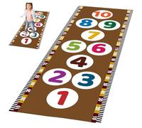 TAUIANE Hopscotch Kids Rug for Playroom, Colorful Educational Classroom Rugs, Children Numbers Learning Carpet, Non-Slip and Durable, Easy to Clean Carry, Home Decor,005,70 * 200cm