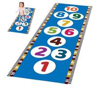 TAUIANE Hopscotch Kids Rug for Playroom, Colorful Educational Classroom Rugs, Children Numbers Learning Carpet, Non-Slip and Durable, Easy to Clean Carry, Home Decor,004,80 * 200cm