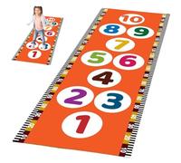 TAUIANE Hopscotch Kids Rug for Playroom, Colorful Educational Classroom Rugs, Children Numbers Learning Carpet, Non-Slip and Durable, Easy to Clean Carry, Home Decor,003,70 * 200cm