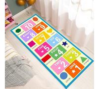 TAUIANE Hopscotch Rug, Hopscotch Mat, Hop Scotch Inside Rug for Kids, Non-Slip and Durable, Easy to Clean Carry, for Daycare Centers, Preschools, Playrooms and Other Places,007,90 * 180cm