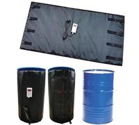 TAUIANE IBC Drum Heater Blanket, Insulated Bucket Warmer, Industrial Grade/Weather Resistant, 0~150℃ Temperature Controller, Quickly Heat, for 55 Gal/275 Gal Barrel,Black,200L