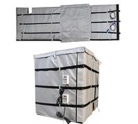 TAUIANE IBC Drum Heater Blanket, Insulated Bucket Warmer, Industrial Grade/Weather Resistant, 0~150℃ Temperature Controller, Quickly Heat, for 55 Gal/275 Gal Barrel,Silver,1000L