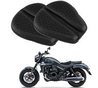 TAUIANE Motorcycle Seat Cushion, Motorcycle Gel Seat Cushion, Petal Shape Design, 3D Honeycomb, Not Stuffy, Protecting Sensitive Areas, Stay Cool and Comfortable for Long Ride,Black,2pcs