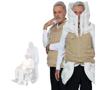 TAUIANE Reusable Airbag Jacket, Elderly Prevent Fall Smart Airbag Vest, With APP To View Exercise Data, For Outdoor Use, Comprehensive Protection for the Elderly from Falling,Men's Khaki,M