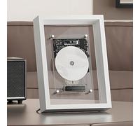 TAUIANE Wall Mountable CD Player, Music Decorative Photo Frame, with Remote Control, 5.0 Bluetooth/3.5mm AUX Output, Without Speakers, for Home/Corridor/Office/Wall Decor,White