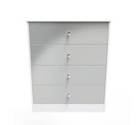 Taunton 4 Drawer Chest In Uniform Grey & White (Ready Assembled)