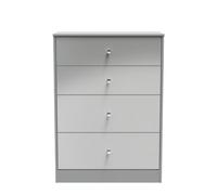 Taunton 4 Drawer Deep Chest In Uniform Grey & Dusk Grey (Ready Assembled)