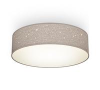 Taupe 2xE27 40W Requires Bulb Ceiling Light B.K.Licht Beige One Size