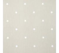 Taupe and White Star Oilcloth Wipe Clean Tablecloth 134cm x 220cm (53" x 87") Long