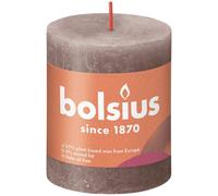Taupe Bolsius Rustic Shine Pillar Candle (80 x 68mm)