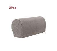 (Taupe) Covers Armrest 2pcs Stretch Set Chair Sofa Arm Protectors Couch Removable Cover