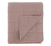 Taupe Quilted Blanket Decorative Pink Sofa Throw, Boho Bedspread, Picnic Blanket