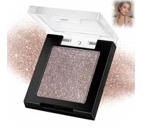 Taupe Shimmer Glitter Eyeshadow Single Compact - Neutral Champagne Brown Pressed Powder with Soft Sparkling Finish High Pigment Smooth Texture for Daily Makeup and Refined Eye Looks
