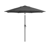 Taupe Sun Umbrella with Solar-Powered Lights