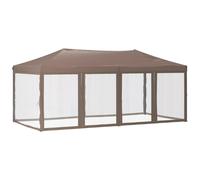 (taupe) vidaXL Folding Party Tent with Sidewalls Pavilion Marquee Multi Colours/Sizes