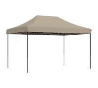 (taupe, without sidewall) vidaXL Foldable Party Tent Pop-Up with 4 Sidewalls Patio Gazebo Canopy Shelter