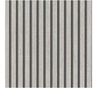 Erismann Wallpaper Taupe Wood Panel Textured Acoustic Paste-the-Wall Slat Effect