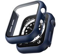 TAURI 2 Pack Hard Case for Apple Watch SE/Series 6/5/4 40mm with 9H Tempered Glass Screen Protector, [Touch Sensitive] [Full Coverage] Slim Bumper Protective Cover for iWatch 40mm - Blue