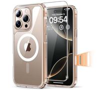 TAURI 3 in 1 for iPhone 16 Pro Case, Camera Control Compatible with MagSafe, with 2X Screen Protectors, Military-Grade Protection, Slim Magnetic Phone Case for 16 Pro 6.3", Clear