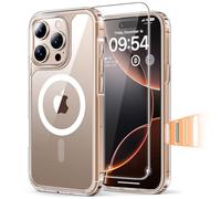 TAURI 3 in 1 for iPhone 16 Pro Max Case, Camera Control Compatible with MagSafe, with 2X Screen Protectors, Military-Grade Protection, Slim Magnetic Phone Case for 16 Pro Max 6.9", Clear
