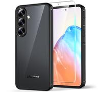 TAURI 3-in-1 for Samsung Galaxy S25 Plus Case, [Not Yellowing] with 2 Tempered Glass Screen Protectors, Scratch-Resistant Back, [Military Grade Drop Protection] Shockproof Slim Case, Black