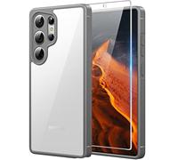 TAURI 3-in-1 for Samsung Galaxy S25 Ultra Case, [Not Yellowing] with 2 Tempered Glass Screen Protectors, Scratch-Resistant Back, [Military Grade Drop Protection] Shockproof Slim Case, Gray