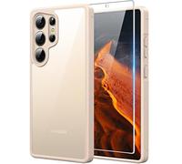 TAURI 3-in-1 for Samsung Galaxy S25 Ultra Case, [Not Yellowing] with 2 Tempered Glass Screen Protectors, Scratch-Resistant Back, [Military Grade Drop Protection] Shockproof Slim Case, Gold