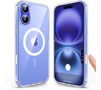 TAURI for iPhone 16 Plus Case with Camera Control Capture Button, Compatible with MagSafe [Anti-Yellowing], 16FT Military-Grade Protection, Slim Magnetic Phone Case for iPhone 16 Plus 6.7", Clear