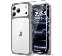 TAURI for iPhone 17 Pro Max Case, [Full Camera Protection] with HD Screen Protector, Not-Yellowing Military-Grade Protection Shockproof Slim Phone Case for iPhone 17 Pro Max, Grey